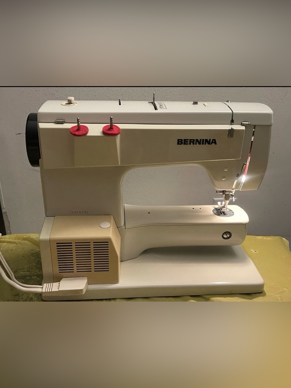 Vintage Bernina 830 Record Sewing Machine with Original Case & Foot Pedal
